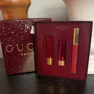 Gucci Beauty Box with 3 lippies  Gucci Rosso Ancora 509